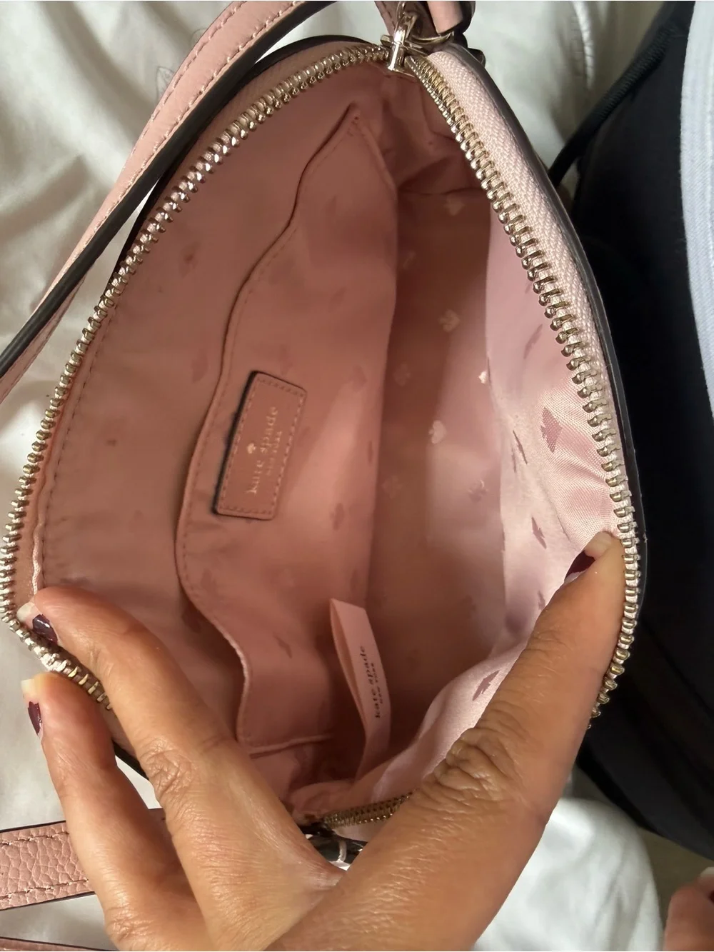 Kate Spade New York | Cameron Street Hilli Crossbody in Warm Vellum pink leather